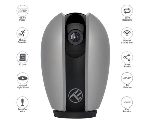 Tellur WiFi Smart Indoor Camera σε μαύρο/γκρι χρώμα FullHD (TLL331071)