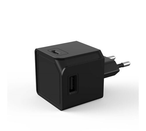 Allocacoc® PowerCube |USBcube Original USB A+C| Πολύπριζο 2xUSB-A + 2xUSB-C - Μαύρο - 10466BK/EUACMC