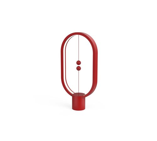 Designnest Heng Balance Type-C |Plastic Lamp Ellipse| Διακοσμητική λάμπα με μαγνητικό διακόπτη (Κόκκινο)