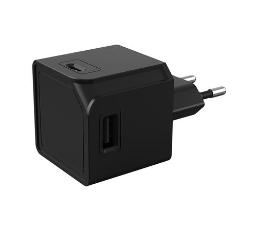 Allocacoc® PowerCube |USBcube Original| Πολύπριζο 4 θέσεων USB-A – Μαύρο – 10465BK/EUOUMC