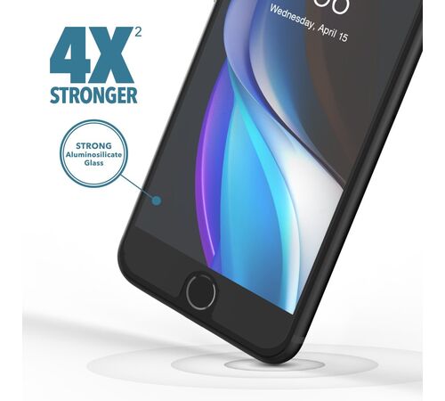 ZAGG InvisibleShield Full Face Tempered Glass με αντιμικροβιακή τεχνολογία – Elite VisionGuard+ για Apple iPhone SE 2020