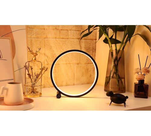 Designnest Round Table Lamp |Heng| Touch Σφαιρική διακοσμητική λάμπα διαμέτρου 25 εκατοστών με ροοστάτη αφής (Μαύρο)