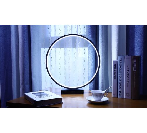 Designnest Round Table Lamp |Heng| Σφαιρική διακοσμητική λάμπα διαμέτρου 35 εκατοστών με ροοστάτη (Μαύρο)