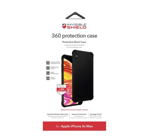 ZAGG InvisibleShield Full Body Screen Protector – Apple iPhone Xs Max (μαύρη θήκη με μαύρο πλαίσιο)
