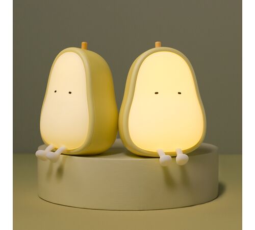 Designnest® Pear Night Lamp |MUID| Φωτάκι παιχνίδι αχλάδι από μαλακή σιλικόνη