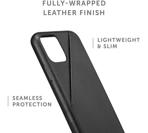 Native Union Clic Card Δερμάτινη Θήκη προστασίας για Apple iPhone 11 Pro Max με υποδοχή για κάρτες – μαύρη