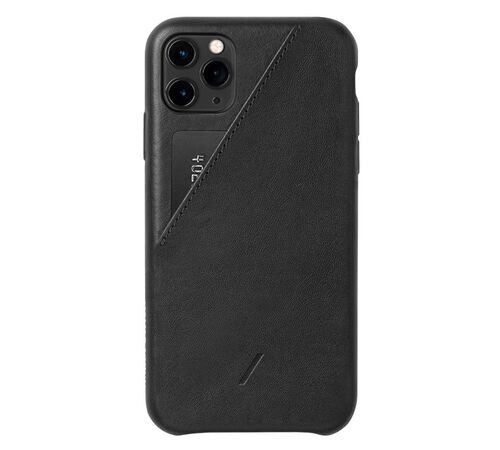 Native Union Clic Card Δερμάτινη Θήκη προστασίας για Apple iPhone 11 Pro Max με υποδοχή για κάρτες – μαύρη