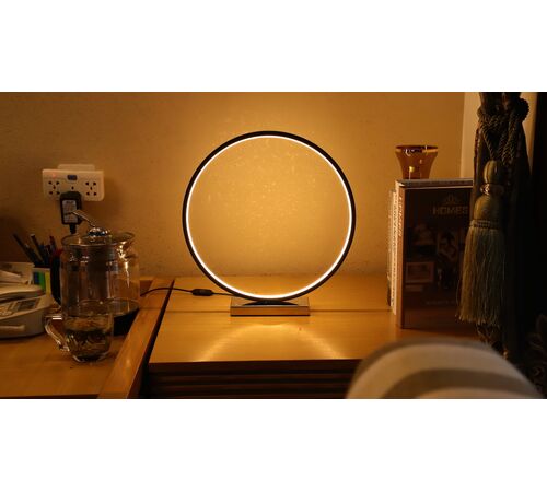 Designnest Round Table Lamp |Heng| Σφαιρική διακοσμητική λάμπα διαμέτρου 35 εκατοστών με ροοστάτη (Μαύρο)