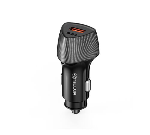 Tellur FCC10 Dual USB Car Charger with PowerDelivery 20W + QuickCharge 3.0 / φορτιστής αυτοκινήτου δύο υποδοχών 38W