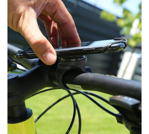 Tellur BPH100 Bike Phone Holder Αφαιρούμενη Βάση στήριξης Smartphone (4" έως 6,5" ιντσών) κατάλληλη για ποδήλατο (Black)
