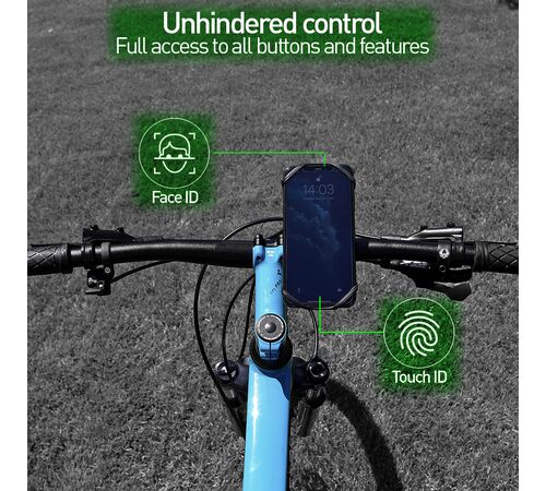 Tellur BPH100 Bike Phone Holder Αφαιρούμενη Βάση στήριξης Smartphone (4" έως 6,5" ιντσών) κατάλληλη για ποδήλατο (Black)