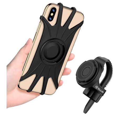 Tellur BPH100 Bike Phone Holder Αφαιρούμενη Βάση στήριξης Smartphone (4" έως 6,5" ιντσών) κατάλληλη για ποδήλατο (Black)