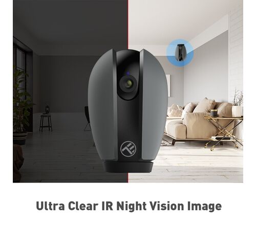 Tellur WiFi Smart Indoor Camera σε μαύρο/γκρι χρώμα FullHD (TLL331071)
