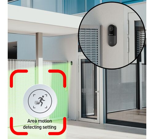 Tellur Video DoorBell WiFi Ασύρματο Κουδούνι Πόρτας με Κάμερα & Wi-Fi σε μαύρο/γκρι χρώμα FullHD (TLL331251)