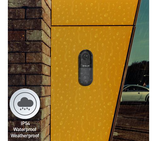 Tellur Video DoorBell WiFi Ασύρματο Κουδούνι Πόρτας με Κάμερα & Wi-Fi σε μαύρο/γκρι χρώμα FullHD (TLL331251)