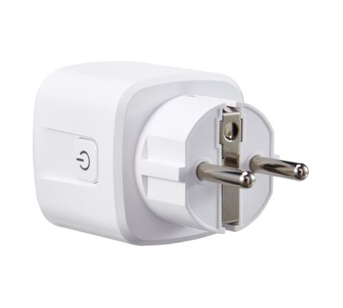 Tellur Smart WiFi AC Εξωτερική Πρίζα Ρεύματος WiFi με Ένδειξη ενεργειακής κατανάλωσης σε λευκό χρώμα