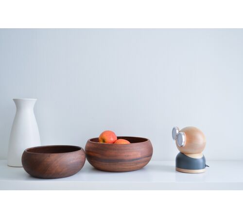 Designnest® GoggleLamp |Mr Watt| Επιτραπέζιο Φωτιστικό από ξύλο σφενδάμου και αλουμίνιο με ρύθμιση φωτεινότητας αφής (grey/blue/wood)