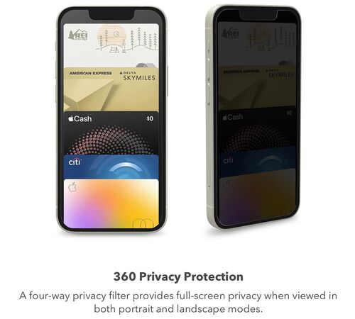 ZAGG InvisibleShield Glass Elite Privacy 4-way Screen Protector – iPhone 13 Pro Max (Privacy)