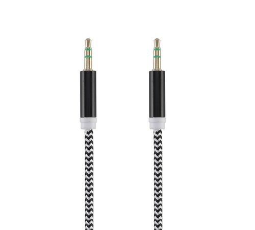 Tellur Auxiliary Audio Cable Στερεοφωνικό καλώδιο ήχου Αρσενικό/Αρσενικό μήκους 1 μέτρου σε μαύρο