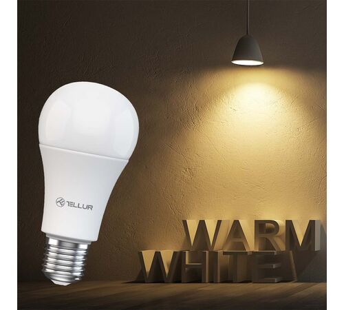 Tellur WiFi Smart Bulb E27, 9W Smart Λάμπα LED 820 Lumens για Ντουί E27 τηλεχειριζόμενη με WiFi (Cold/Warm/Dimmer)