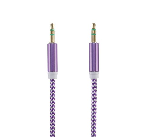 Tellur Auxiliary Audio Cable Στερεοφωνικό καλώδιο ήχου Αρσενικό/Αρσενικό μήκους 1 μέτρου σε μωβ