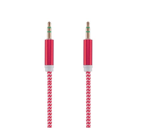 Tellur Auxiliary Audio Cable Στερεοφωνικό καλώδιο ήχου Αρσενικό/Αρσενικό μήκους 1 μέτρου σε κόκκινο