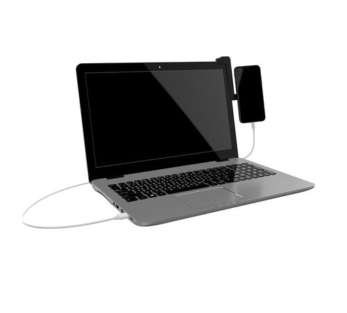 Tellur Phone Laptop Screen Magnetic Holder Μαγνητική Βάση στήριξης Smartphone κατάλληλη για χρήση σε οθόνη Laptop (Black)
