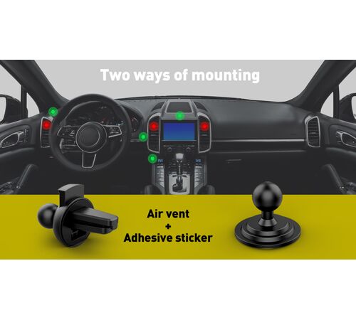 Tellur CMH20 Car Phone Holder Βάση στήριξης Smartphone αεραγωγών αυτοκινήτου (Black)
