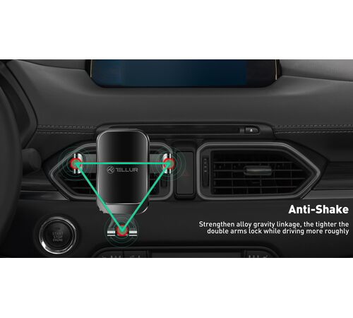 Tellur CMH20 Car Phone Holder Βάση στήριξης Smartphone αεραγωγών αυτοκινήτου (Black)