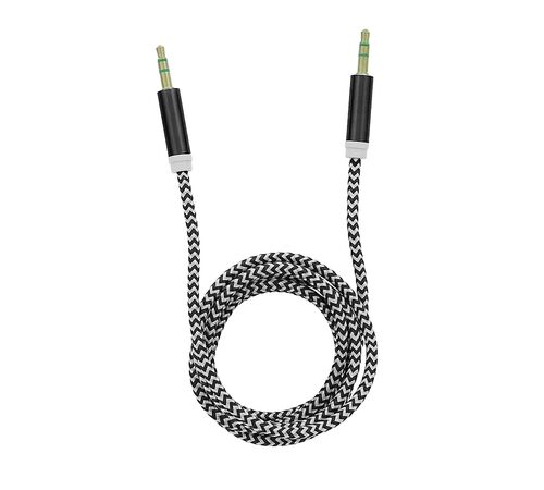 Tellur Auxiliary Audio Cable Στερεοφωνικό καλώδιο ήχου Αρσενικό/Αρσενικό μήκους 1 μέτρου σε μαύρο