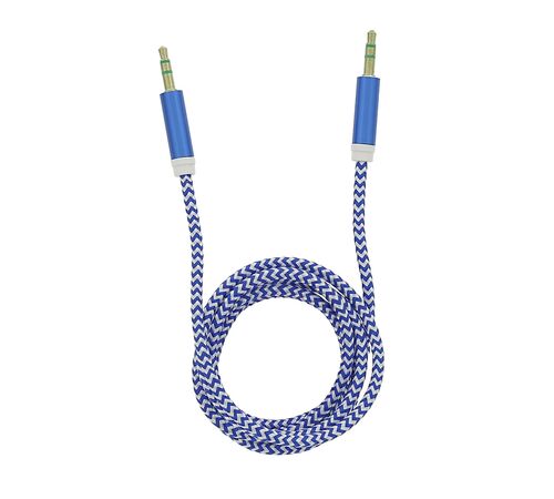 Tellur Auxiliary Audio Cable Στερεοφωνικό καλώδιο ήχου Αρσενικό/Αρσενικό μήκους 1 μέτρου σε μπλε