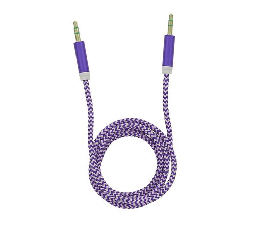 Tellur Auxiliary Audio Cable Στερεοφωνικό καλώδιο ήχου Αρσενικό/Αρσενικό μήκους 1 μέτρου σε μωβ
