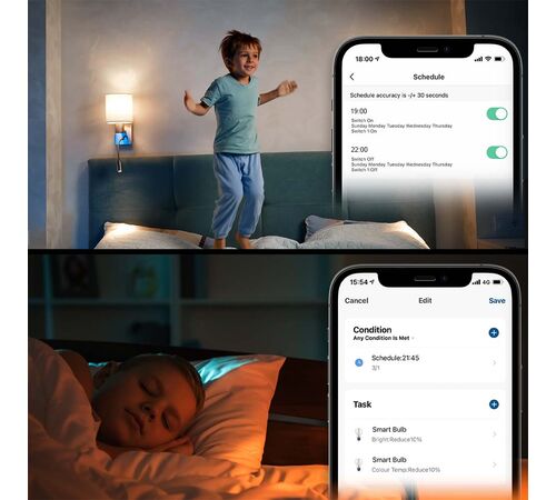 Tellur WiFi Smart Bulb E27, 9W Smart Λάμπα LED 820 Lumens για Ντουί E27 τηλεχειριζόμενη με WiFi (White/Warm/RGB/Dimmer)