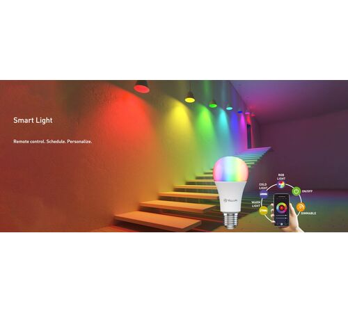 Tellur WiFi Smart Bulb E27, 9W Smart Λάμπα LED 820 Lumens για Ντουί E27 τηλεχειριζόμενη με WiFi (White/Warm/RGB/Dimmer)
