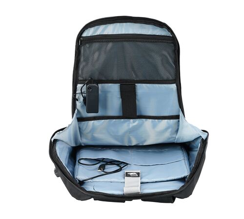Tellur GlowPack Laptop Backpack Ευρύχωρο Backpack με LED λωρίδες φωτισμού και θήκη για laptop έως 15,6" – Black (TLL611282)
