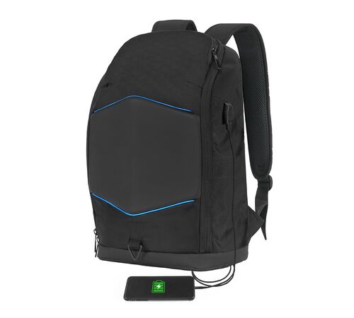 Tellur GlowPack Laptop Backpack Ευρύχωρο Backpack με LED λωρίδες φωτισμού και θήκη για laptop έως 15,6" – Black (TLL611282)