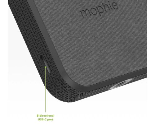 Mophie Snap+ Powerstation Stand Μαγνητικό Powerbank 10.000 mAh με ενσωματωμένο Snap Adapter και υποστήριξη Qi & MagSafe σε χρώμα μαύρο