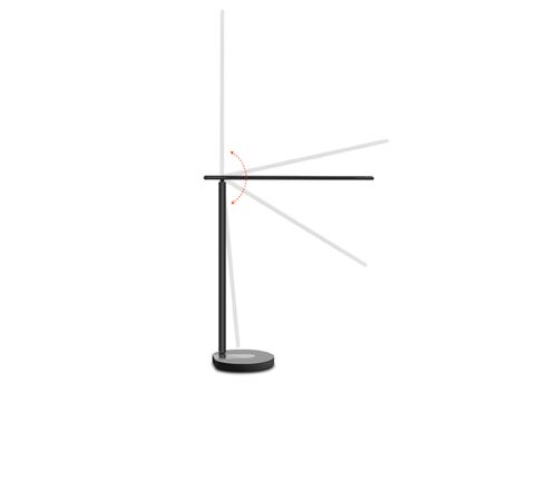 Tellur Smart WiFi Ρυθμιζόμενο φωτιστικό γραφείου 12W με υποστήριξη ασύρματης φόρτισης Qi 10W για smartphones (White/Warm) σε μαύρο χρώμα