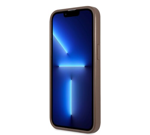 Guess "4G Logo Collection" Printed Stripe Θήκη προστασίας από δερματίνη – iPhone 13 Pro (Καφέ)