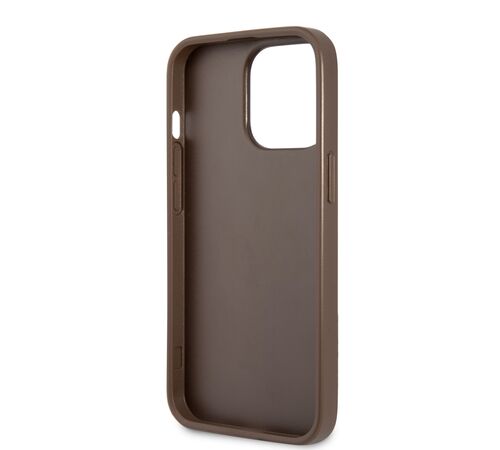 Guess "4G Logo Collection" Printed Stripe Θήκη προστασίας από δερματίνη – iPhone 13 Pro (Καφέ)