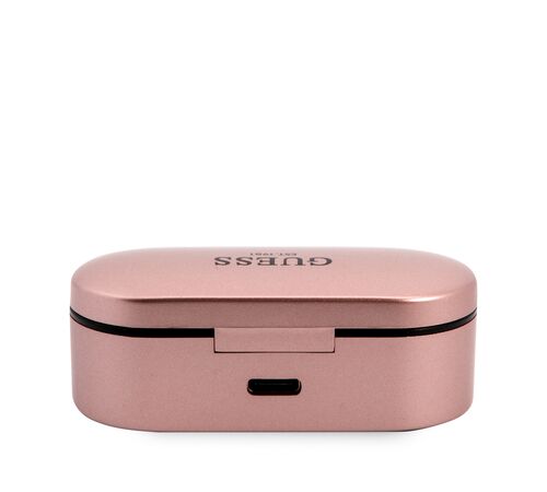 Guess Bluetooth Stereo Headset 5.0 True Wireless Ασύρματα Ακουστικά & θήκη φόρτισης (Pink - GUTWST31EP)