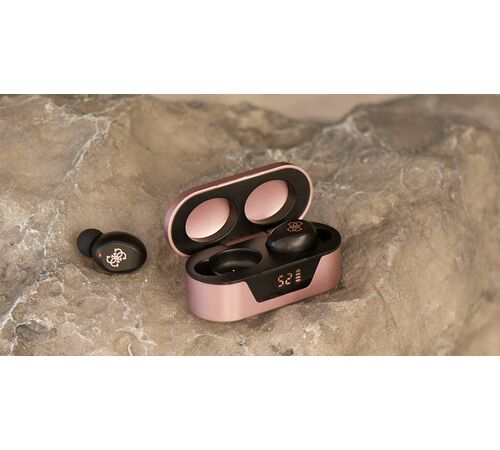 Guess Bluetooth Stereo Headset 5.0 True Wireless Ασύρματα Ακουστικά & θήκη φόρτισης (Pink - GUTWST31EP)