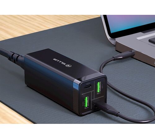 Tellur Universal (EU/UK/US) AC Charger PDHC2 με υποστήριξη Quick Charge 3.0 Φορτιστής τεσσάρων θυρών (2xPowerDelivery + 2x Quick Charge 3.0), σε μαύρο χρώμα