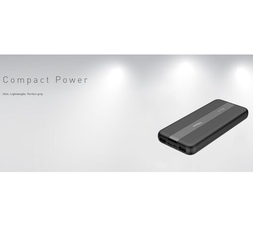 Tellur Powerbank PBC103 10.000mAh σε μαύρο χρώμα με 1x USB-C & 2x USB-A (TLL158301)