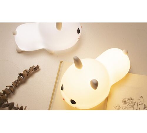 Designnest® Meng Rabbit Night Lamp Κουνελάκι Φωτιστικό νυκτός από μαλακή σιλικόνη με χρονοδιακόπτη
