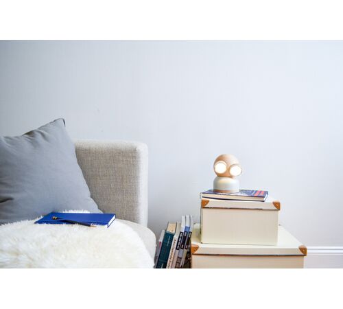 Designnest® GoggleLamp |Mr Watt| Επιτραπέζιο Φωτιστικό από ξύλο σφενδάμου και αλουμίνιο με ρύθμιση φωτεινότητας αφής (red/wood)