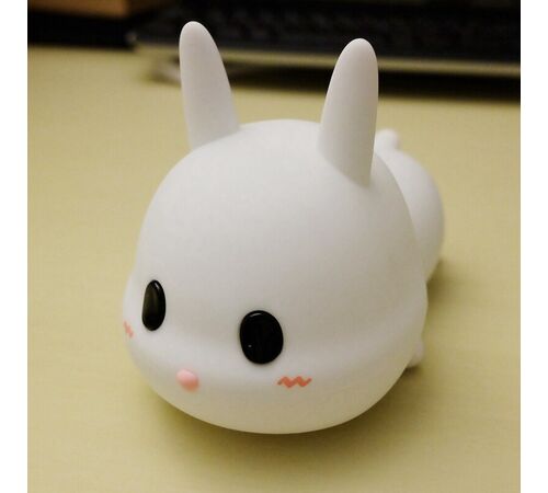 Designnest® Meng Rabbit Night Lamp Κουνελάκι Φωτιστικό νυκτός από μαλακή σιλικόνη με χρονοδιακόπτη