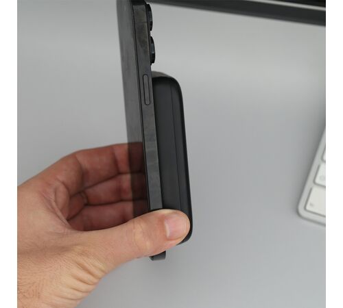 Tellur Compact Pro WPD101 Μαγνητικό Φορητό Power Bank 10.000mAh σε μαύρο χρώμα (TLL158381)