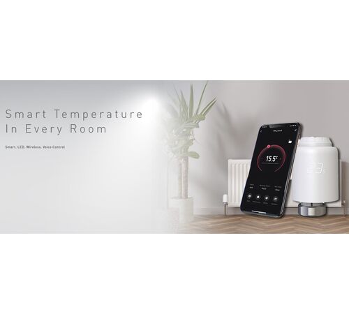 Tellur Smart WiFi Thermostatic Radiator Valve RVSH1 Έξυπνη θερμοστατική βαλβίδα καλοριφέρ με οθόνη LED & WiFi (TLL331441)