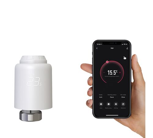 Tellur Smart WiFi Thermostatic Radiator Valve RVSH1 Έξυπνη θερμοστατική βαλβίδα καλοριφέρ με οθόνη LED & WiFi (TLL331441)